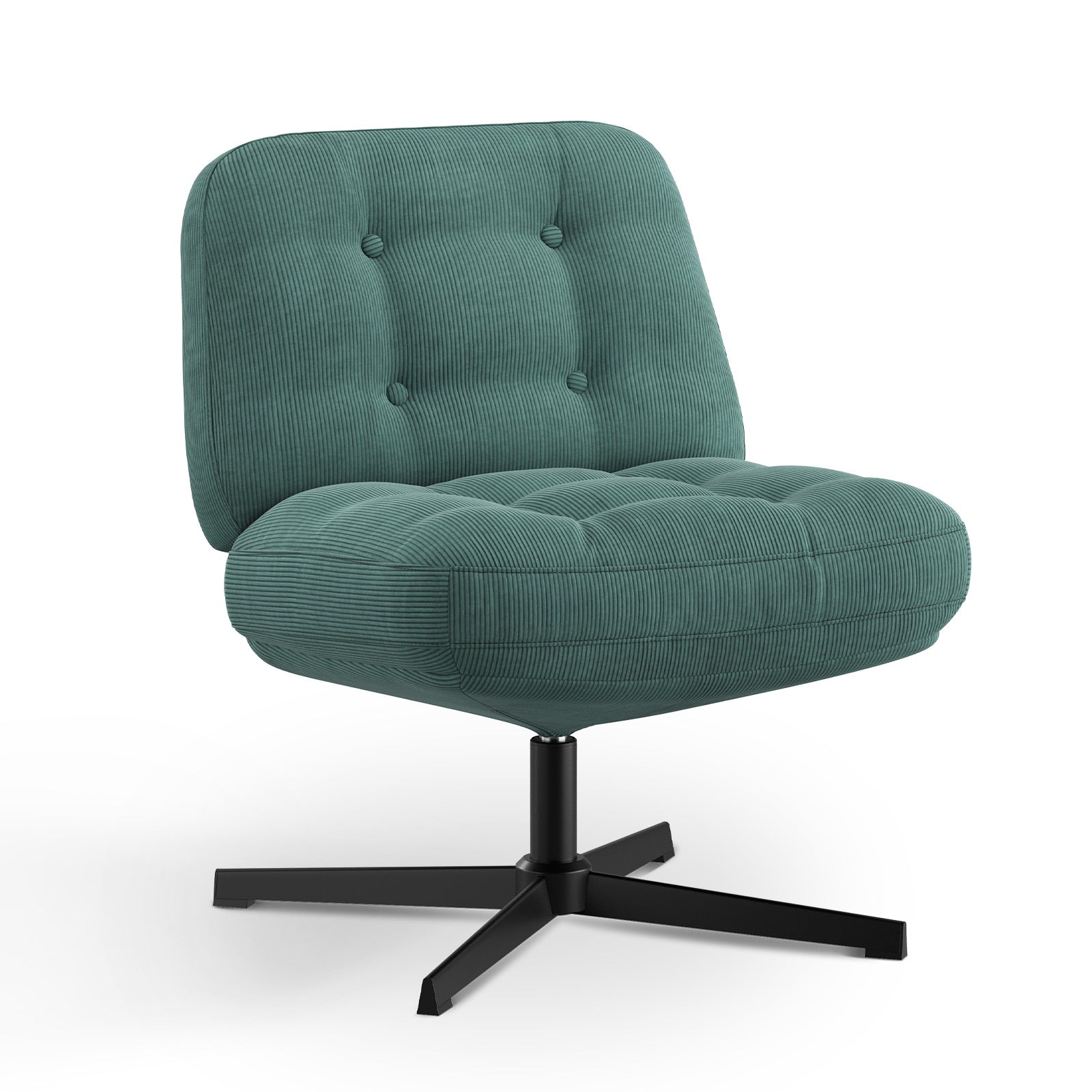 COLAMY CozySpin Lounge-Sessel – Drehbarer Akzentstuhl aus weichem Cord