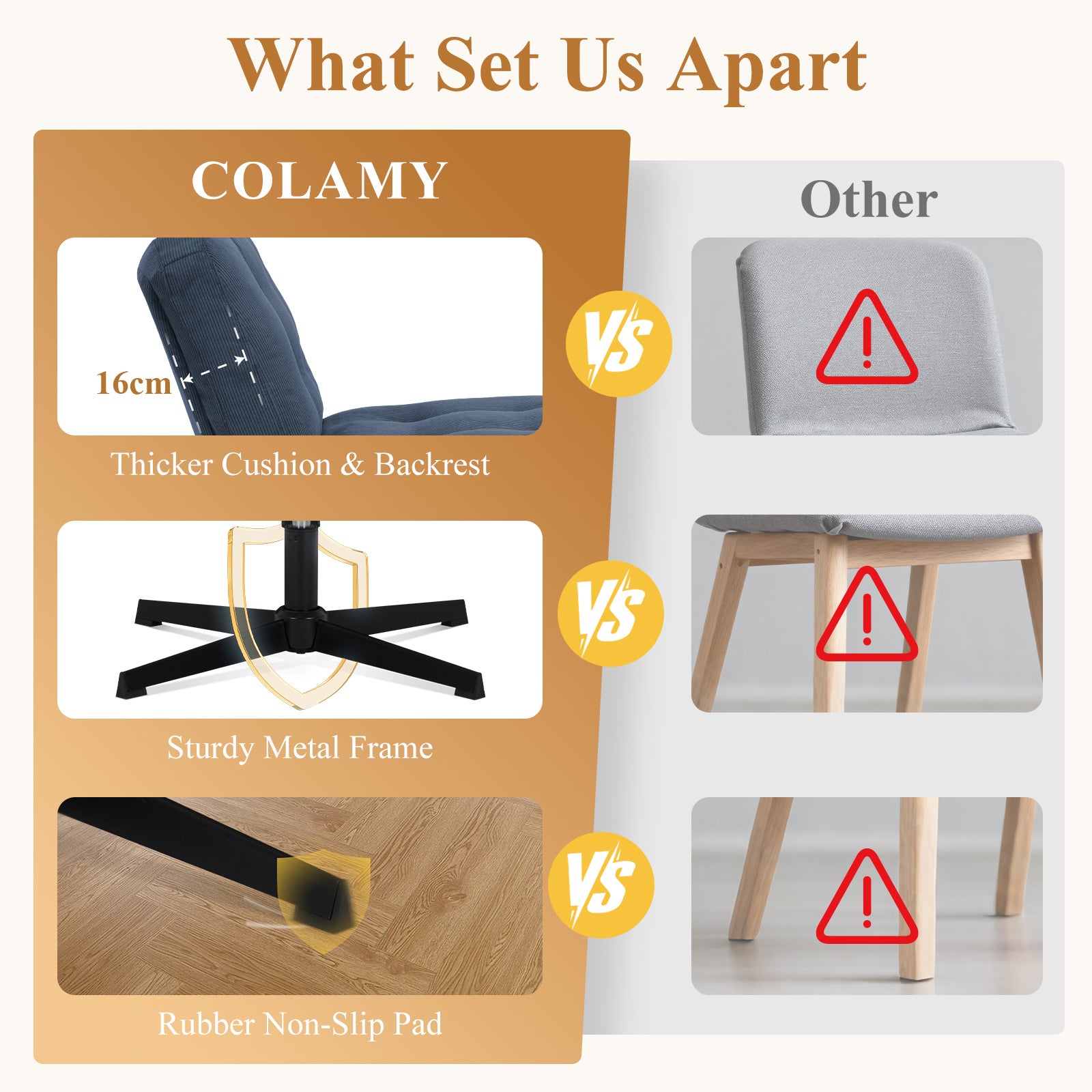 COLAMY CozySpin Lounge-Sessel – Drehbarer Akzentstuhl aus weichem Cord