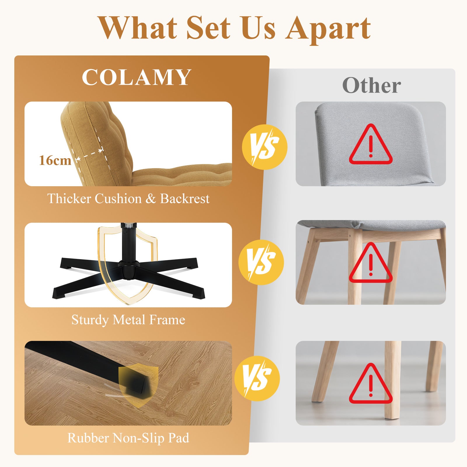 COLAMY CozySpin Lounge-Sessel – Drehbarer Akzentstuhl aus weichem Cord