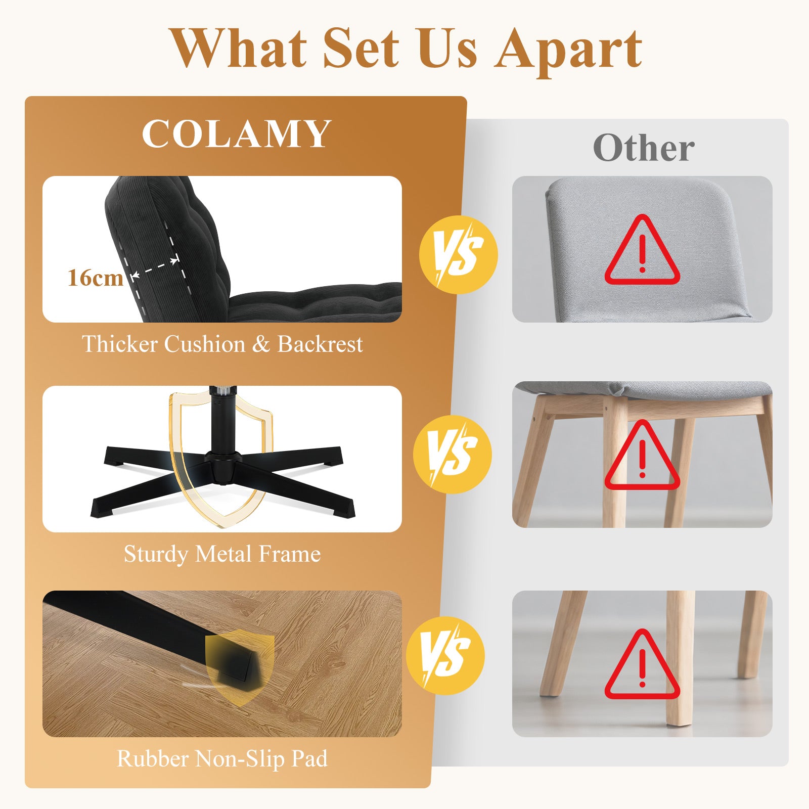 COLAMY CozySpin Lounge-Sessel – Drehbarer Akzentstuhl aus weichem Cord