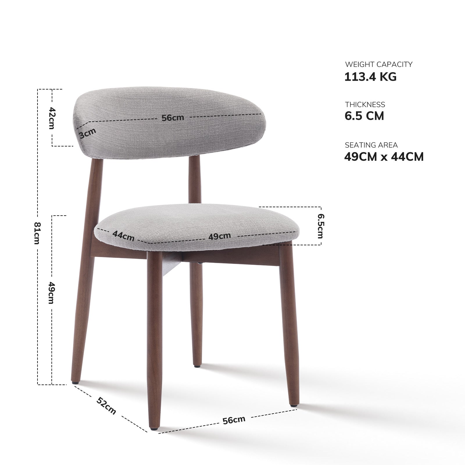 COLAMY NOYA Mid-Century Modern Dining Chair-PRE-ORDER