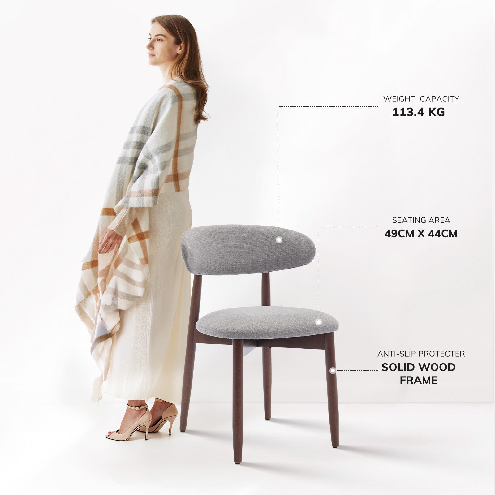 COLAMY NOYA Mid-Century Modern Dining Chair-PRE-ORDER