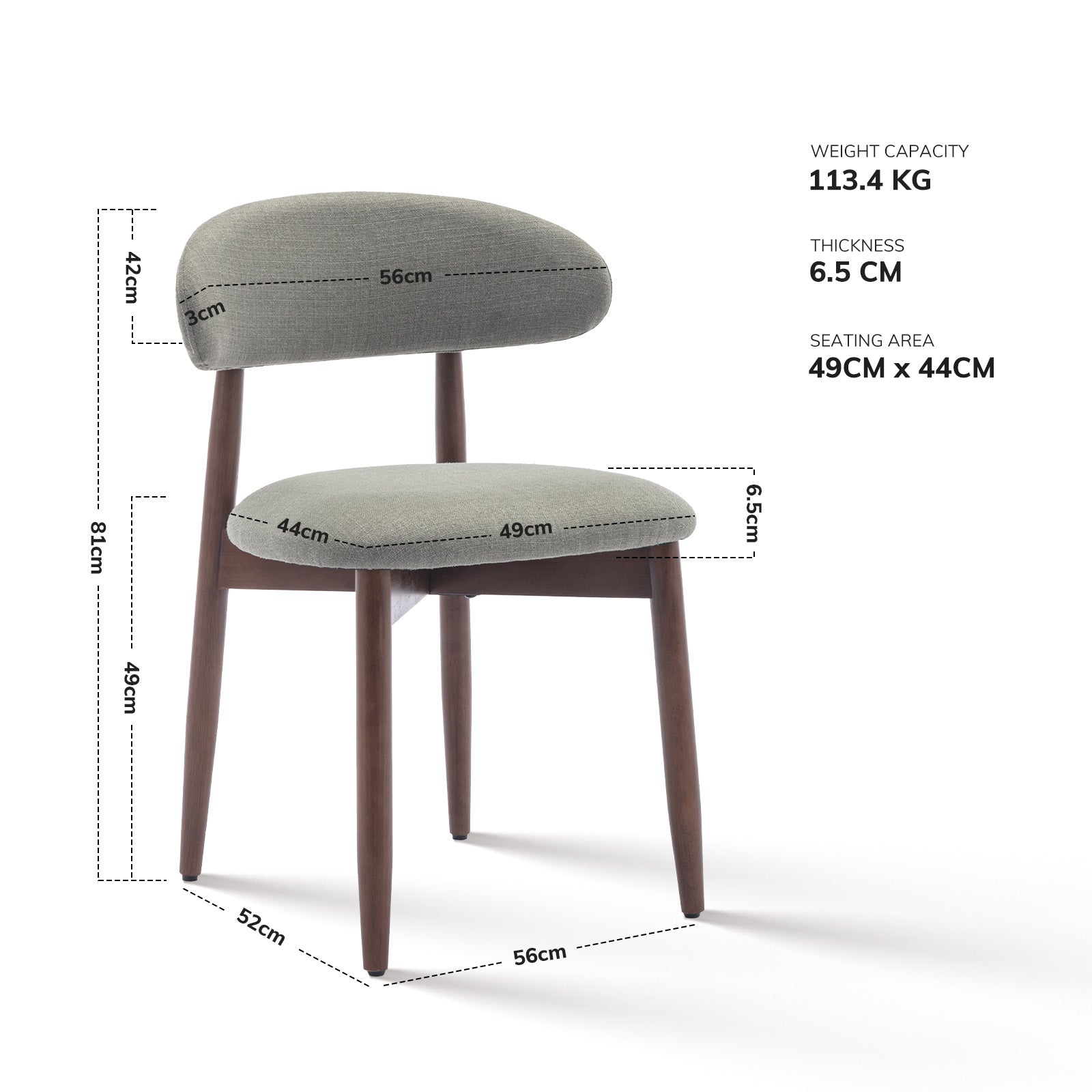 COLAMY NOYA Mid-Century Modern Dining Chair-PRE-ORDER