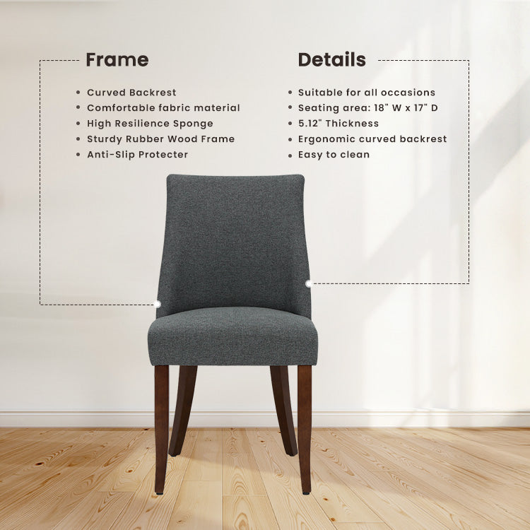 COLAMY KAVA Sedia da pranzo moderna e casual