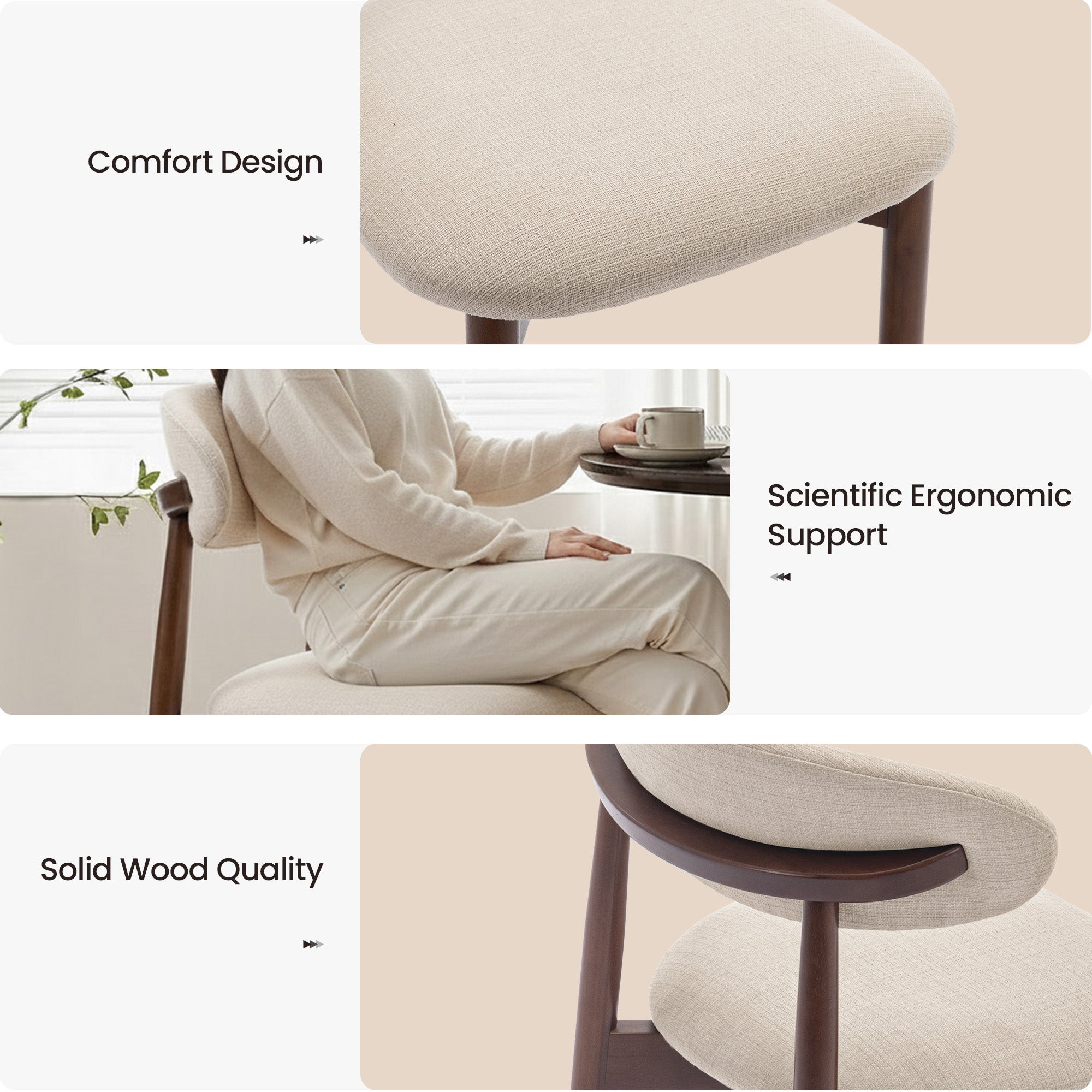 COLAMY NOYA Mid-Century Modern Dining Chair-PRE-ORDER