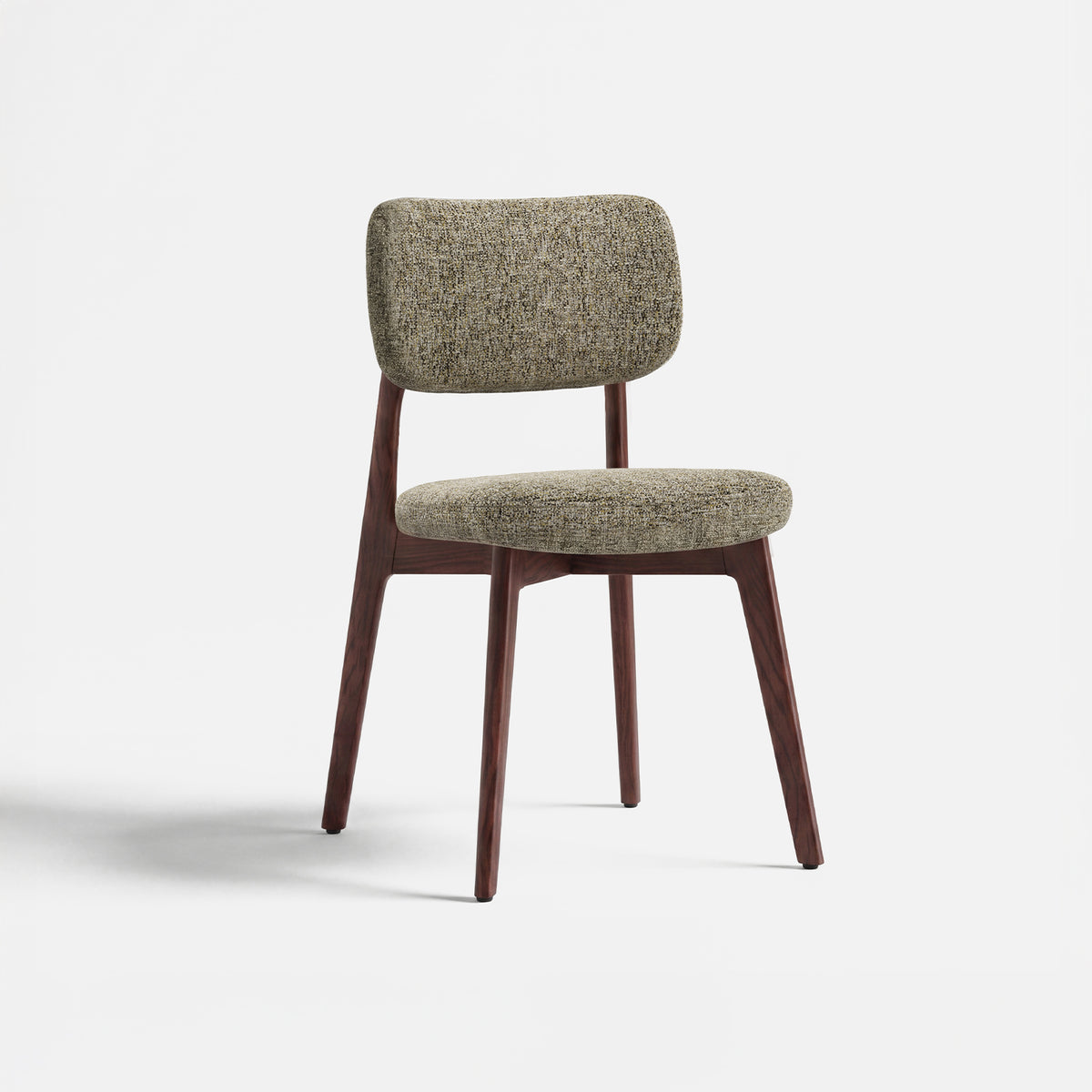 COLAMY HALO Prime Upholstered Dining Chair - FSC Solid Red Oak Wood Frame