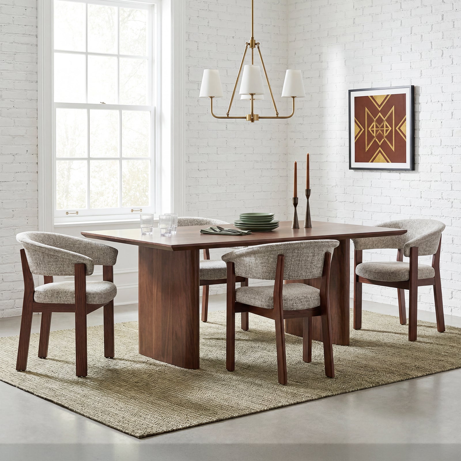 COLAMY HALO Luxe Upholstered Dining Chair - Single to Set of 4