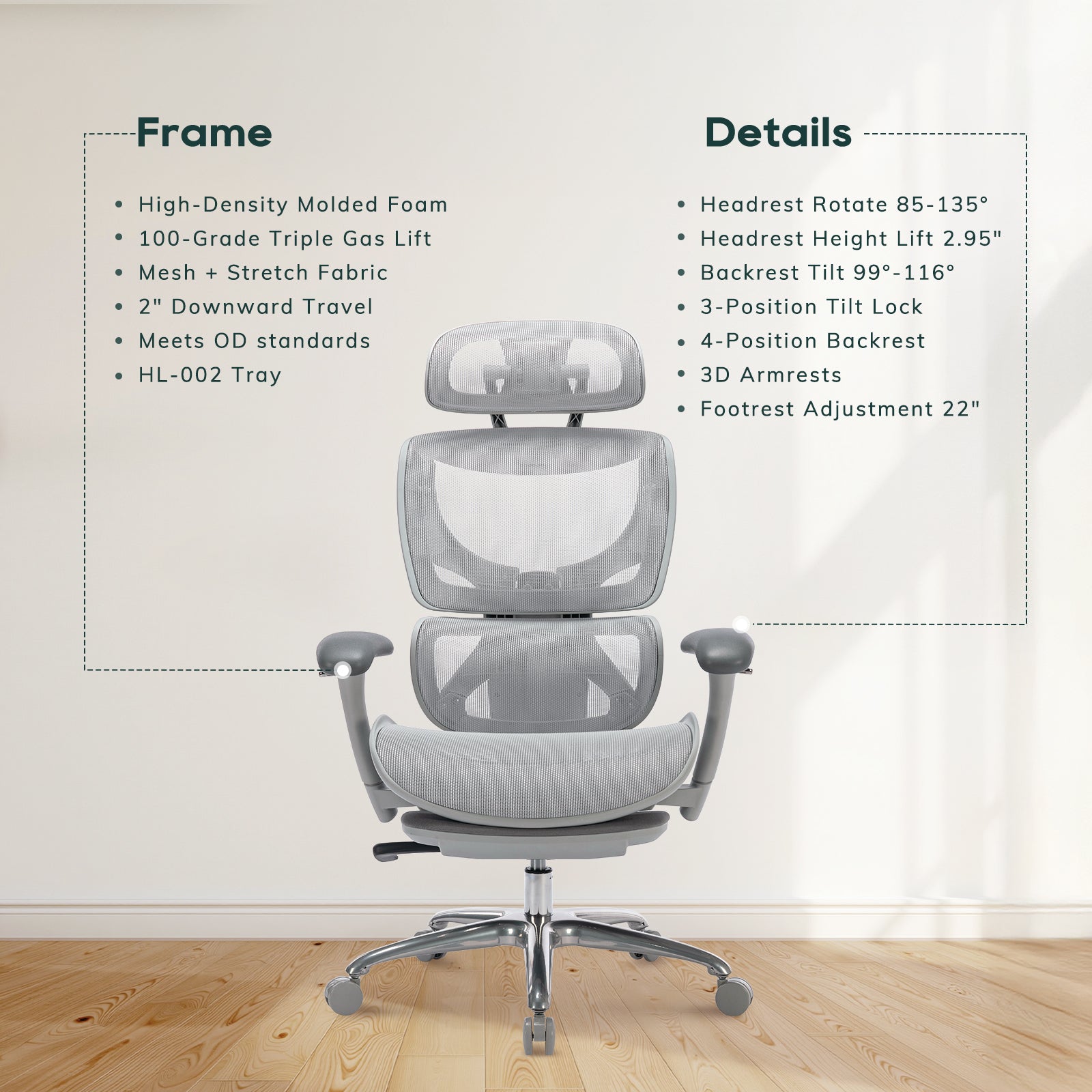 Scaun de birou ergonomic futurist COLAMY AERIX