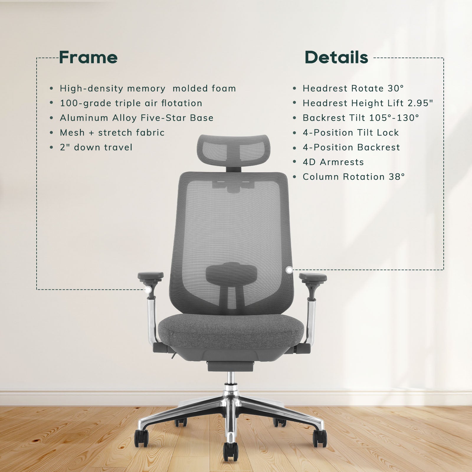 COLAMY ATLAS Ergonomischer Bürostuhl