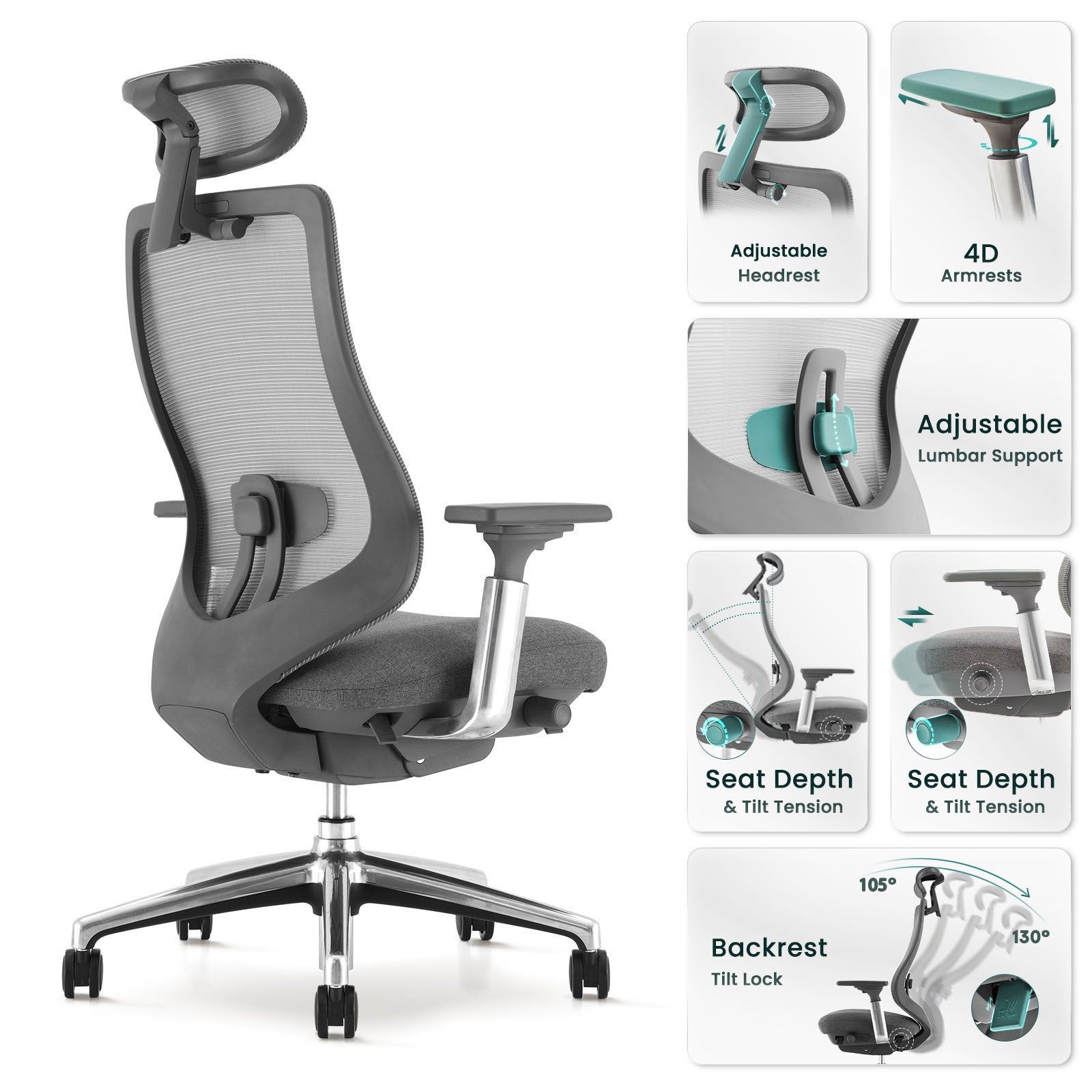 COLAMY ATLAS Ergonomischer Bürostuhl