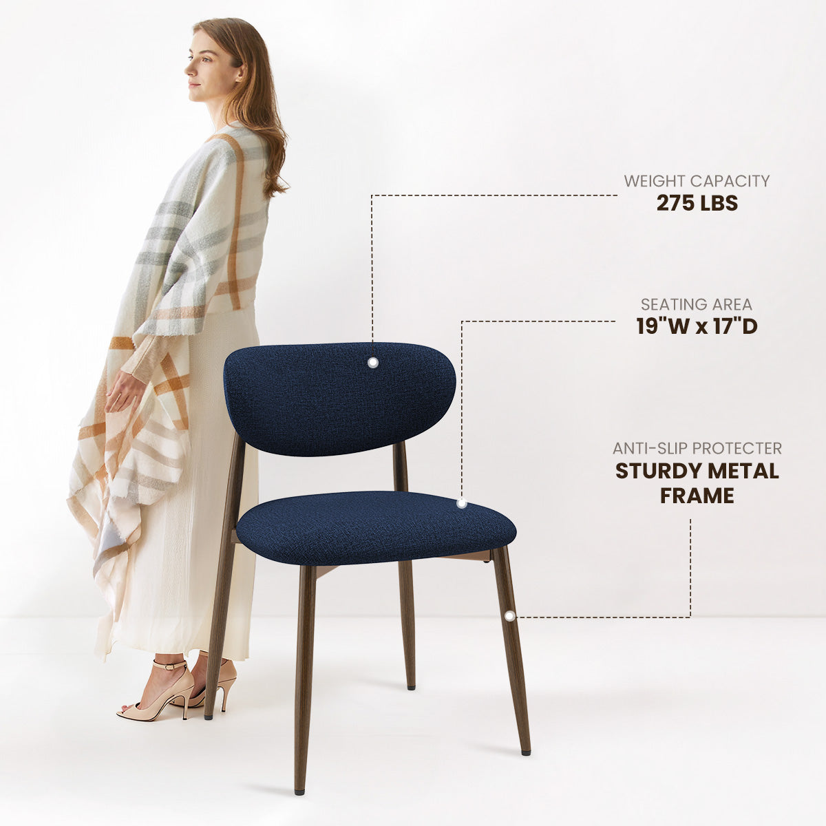 COLAMY NOYA Mid-Century Modern Dining Chair-PRE-ORDER