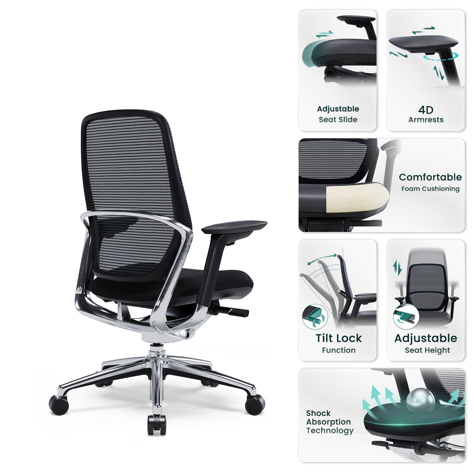 COLAMY HINA Modern Ergonomic Office Chair