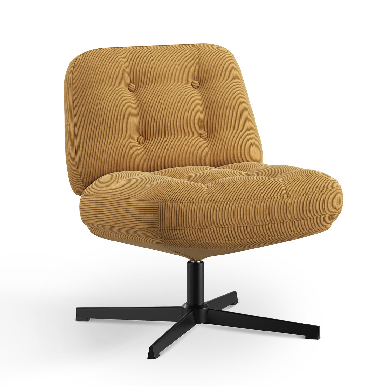 COLAMY CozySpin Lounge-Sessel – Drehbarer Akzentstuhl aus weichem Cord