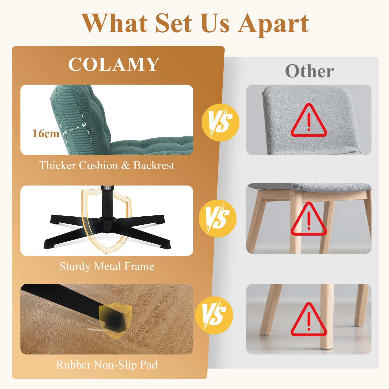 COLAMY CozySpin Lounge-Sessel – Drehbarer Akzentstuhl aus weichem Cord