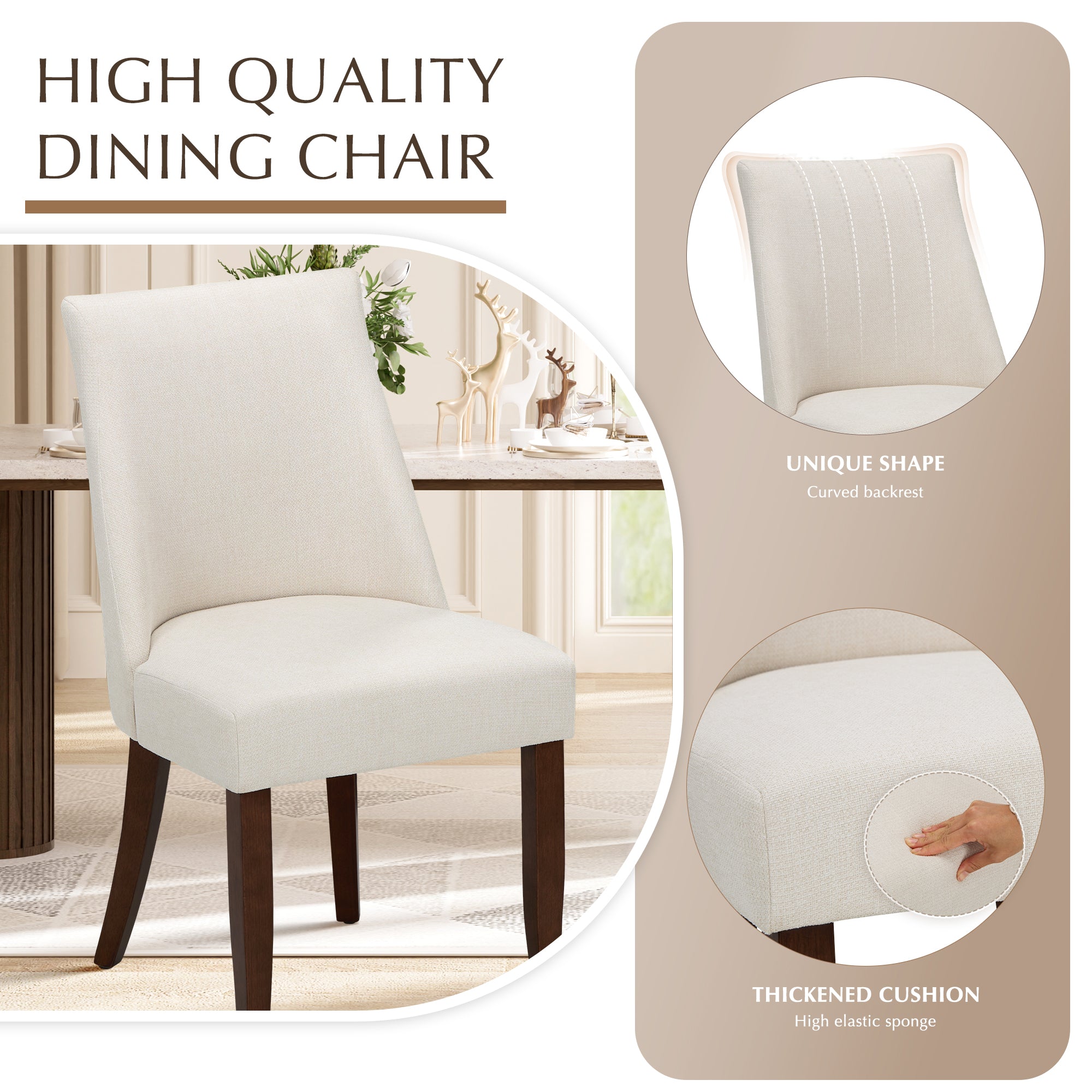COLAMY KAVA Modern Casual Dining Chair
