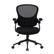 Chaise de bureau COLAMY avec accoudoirs rembourrés rabattables à 90°, support lombaire, chaise de bureau ergonomique réglable en hauteur