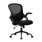 Chaise de bureau COLAMY avec accoudoirs rembourrés rabattables à 90°, support lombaire, chaise de bureau ergonomique réglable en hauteur