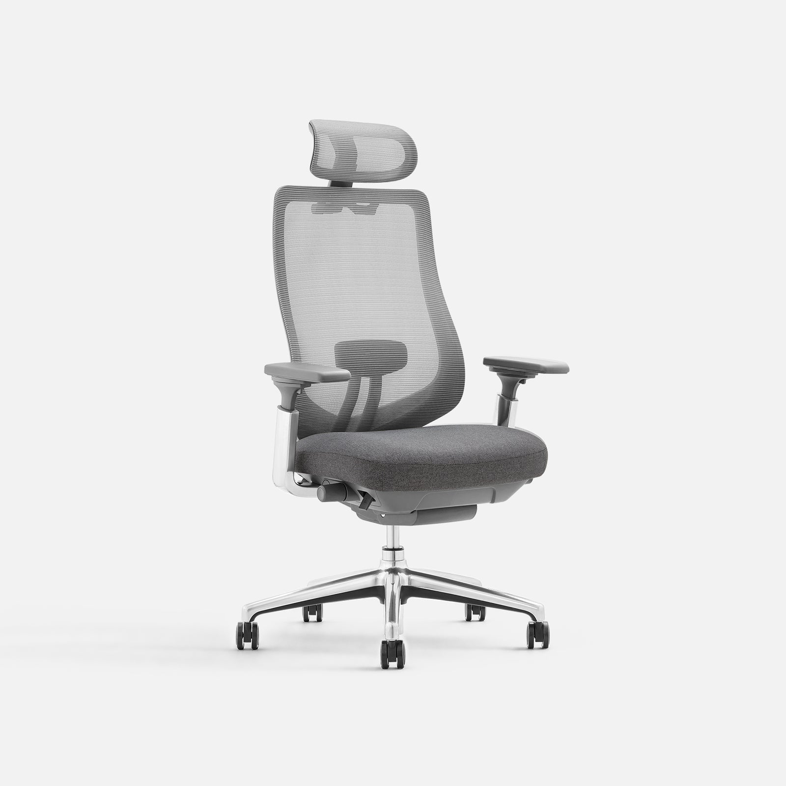 COLAMY ATLAS dark grey ergonomic office chair with breathable mesh back and headrest