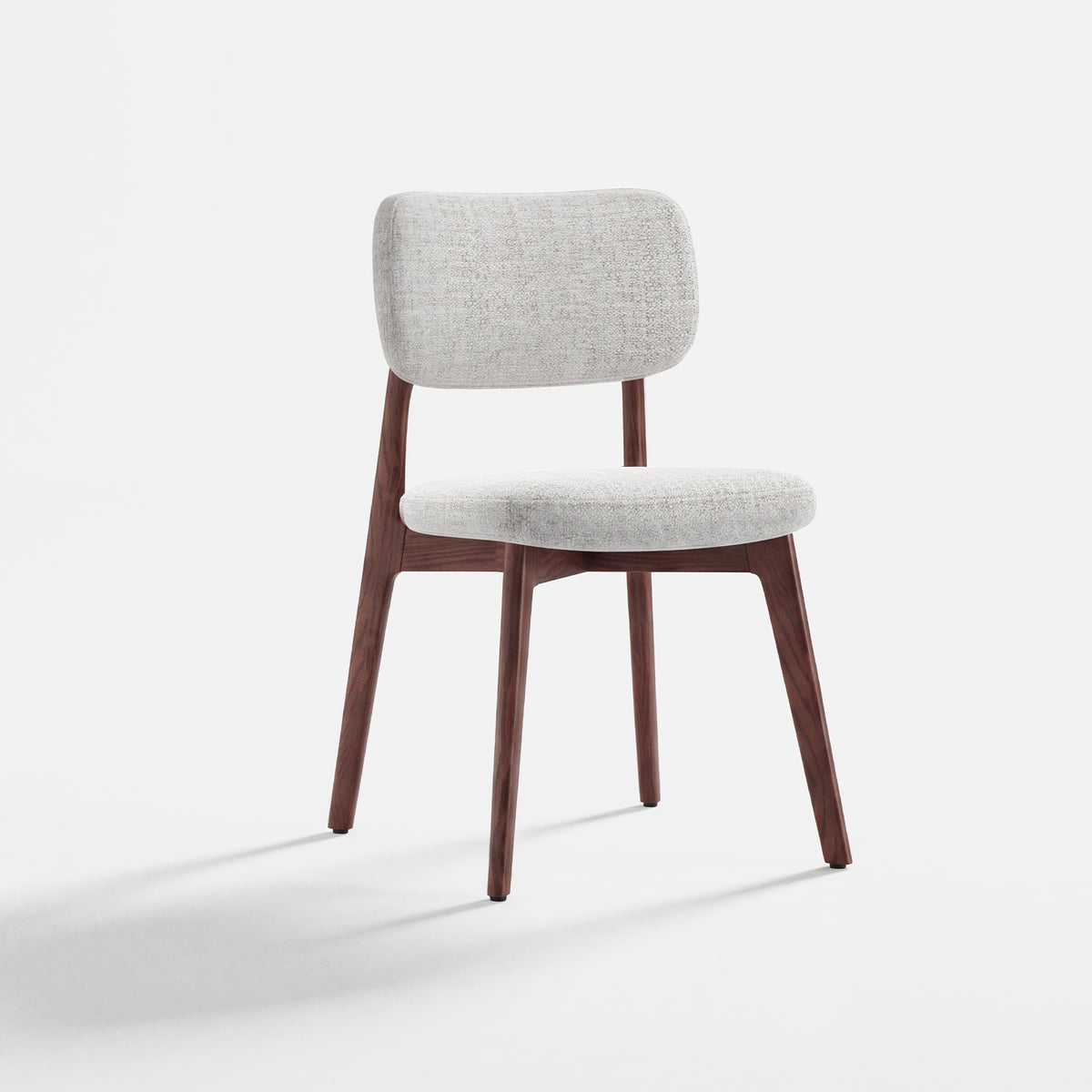 COLAMY HALO Prime Upholstered Dining Chair - FSC Solid Red Oak Wood Frame