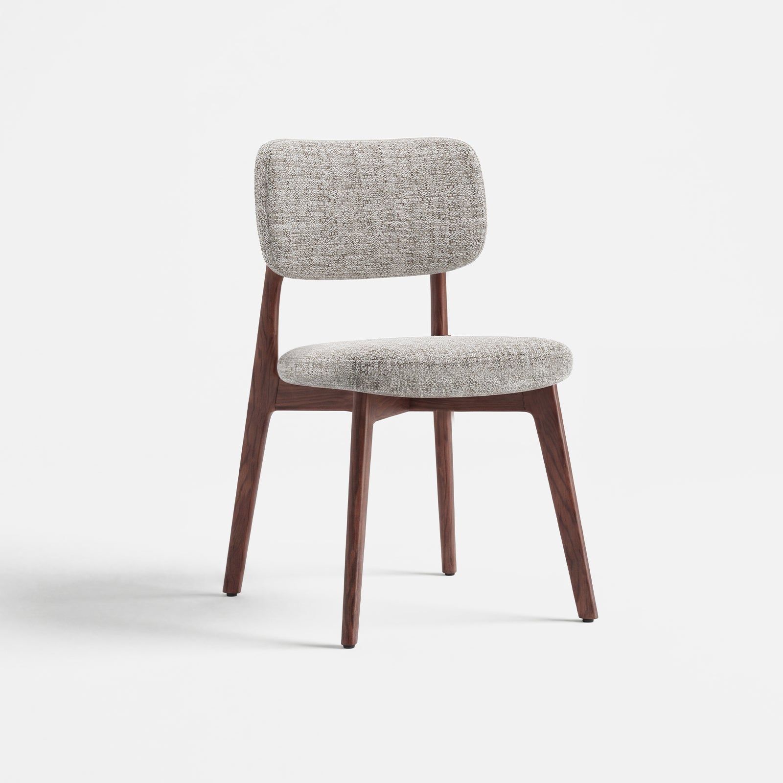 COLAMY HALO Prime Upholstered Dining Chair - FSC Solid Red Oak Wood Frame