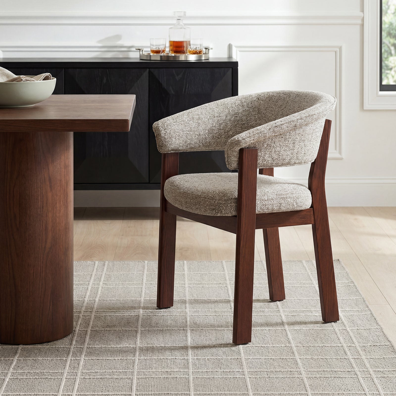 COLAMY HALO Luxe Upholstered Dining Chair - Single to Set of 4