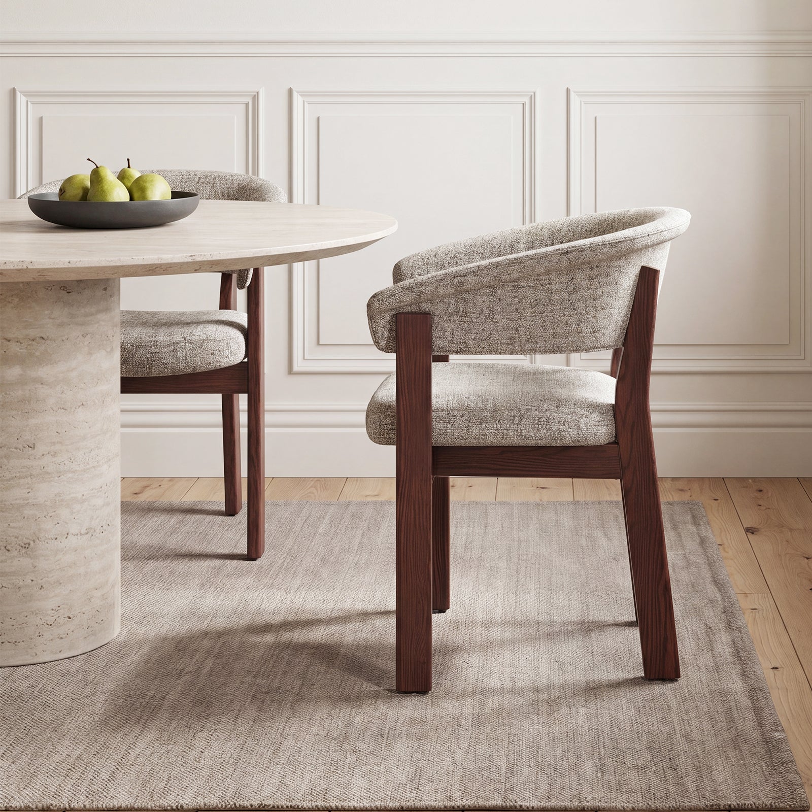 COLAMY HALO Luxe Upholstered Dining Chair - Single to Set of 4