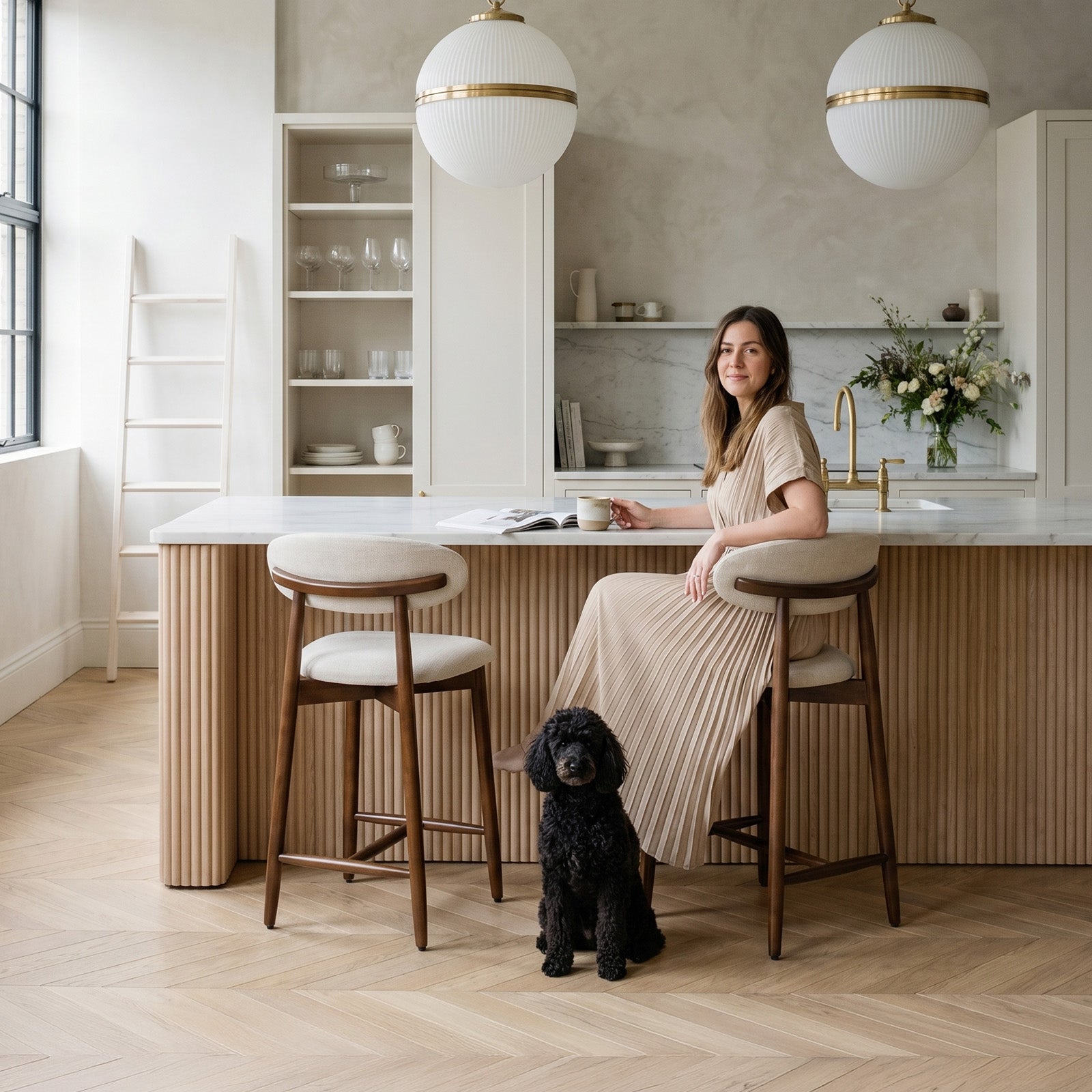 COLAMY ARLA Scandi Minimalist Dining Chair