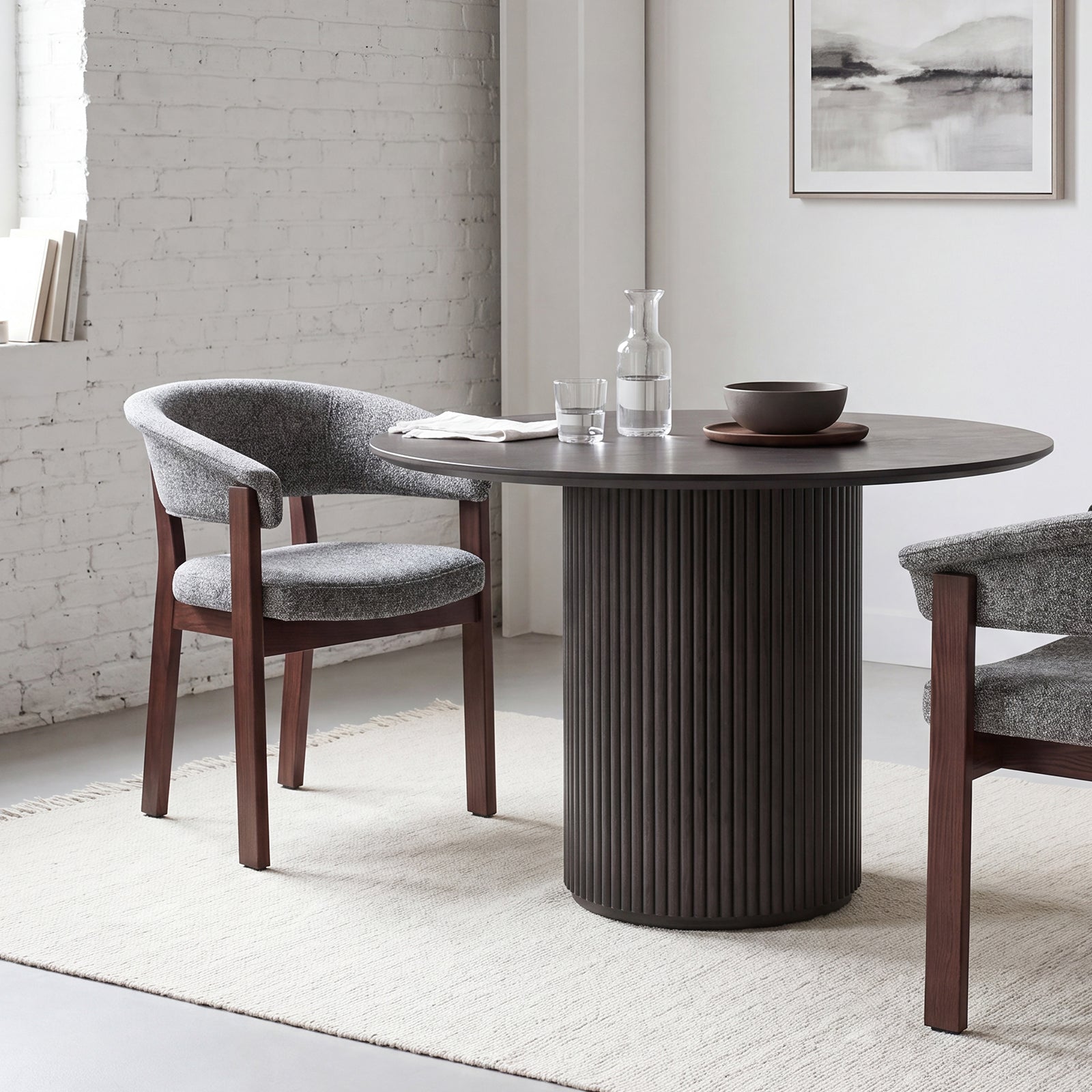 COLAMY HALO Luxe Upholstered Dining Chair - Single to Set of 4