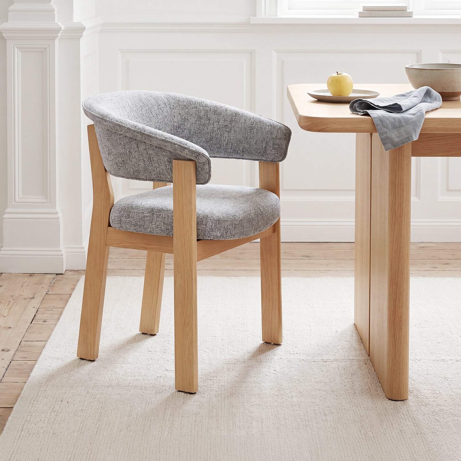 COLAMY HALO Luxe Upholstered Dining Chair - Single to Set of 4