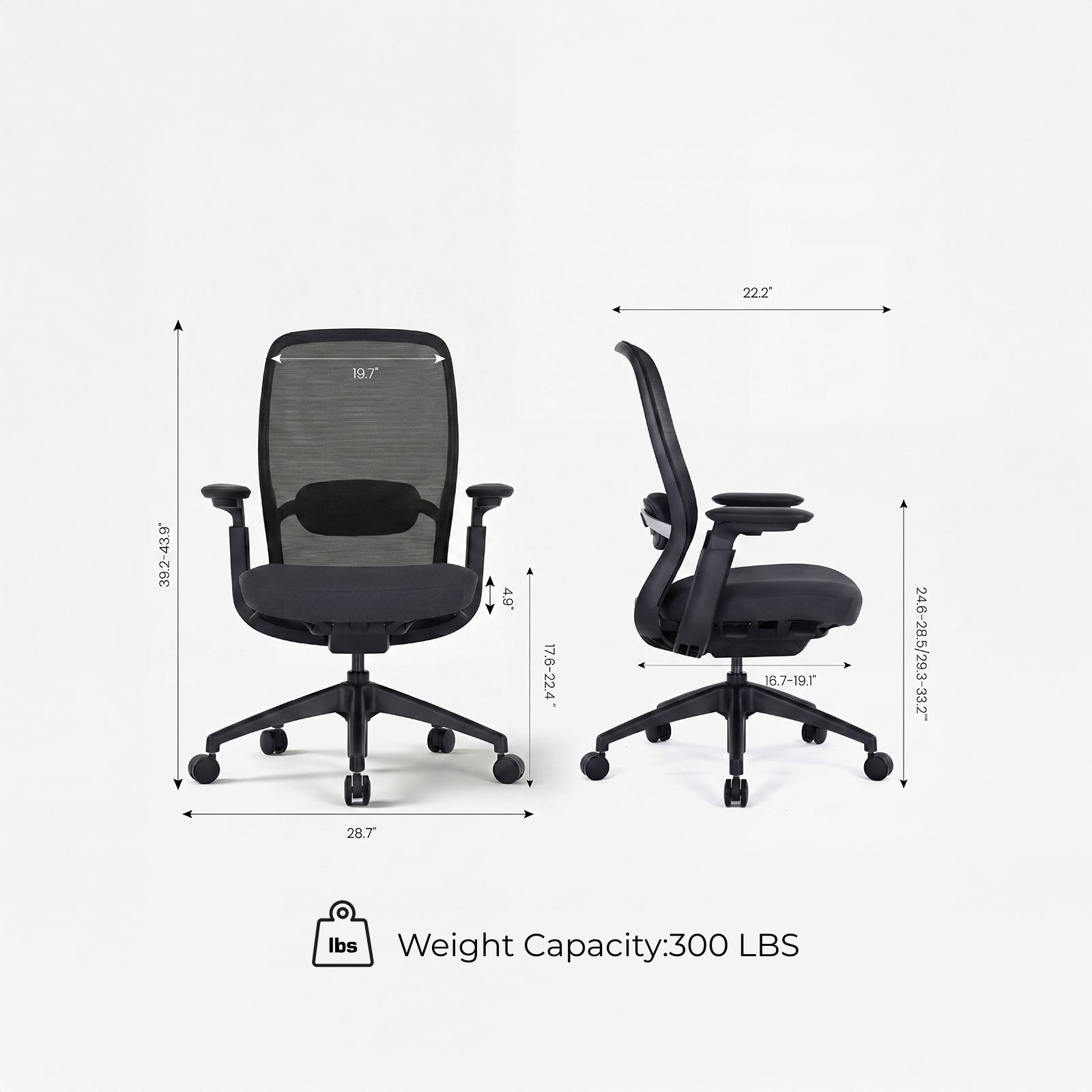 COLAMY AETHER Ergonomic Middle Back Mesh Office Chair