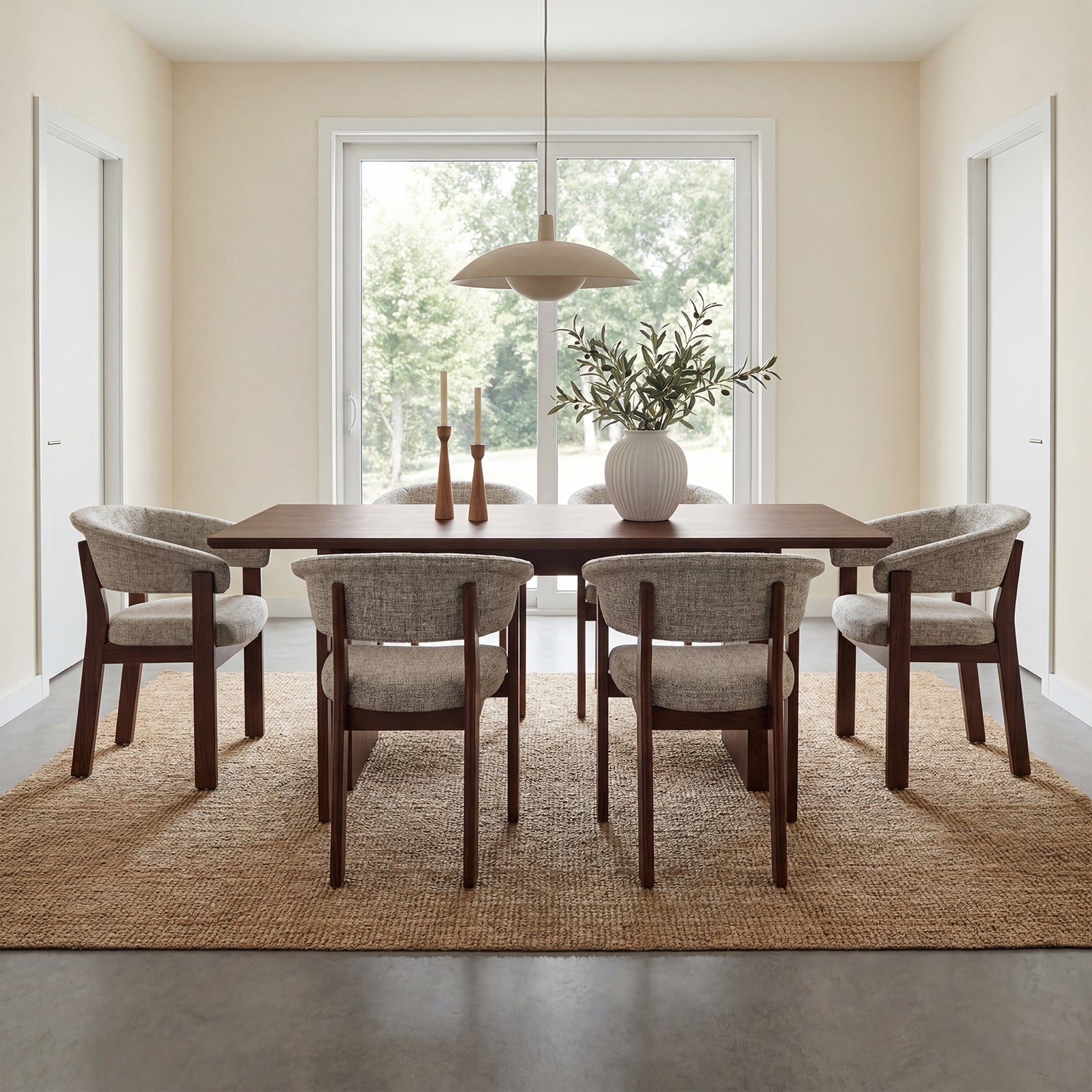 COLAMY HALO Luxe Upholstered Dining Chair - Single to Set of 4