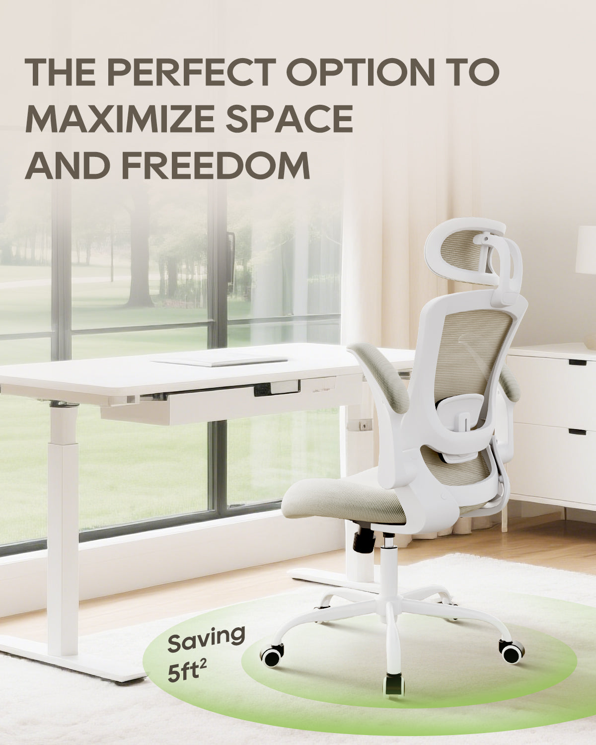 Scaun de birou ergonomic din plasă COLAMY cu suport lombar Model.9050