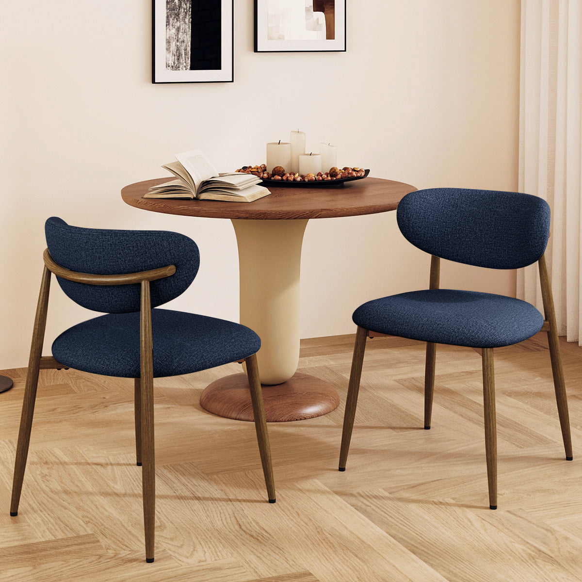 Silla de comedor nórdica minimalista COLAMY SOVA