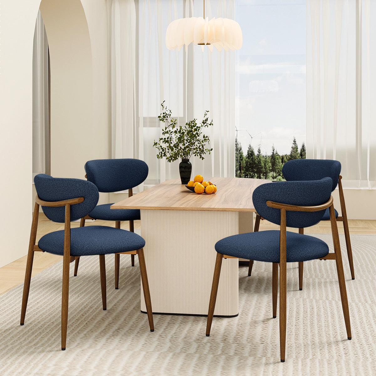 Silla de comedor nórdica minimalista COLAMY SOVA
