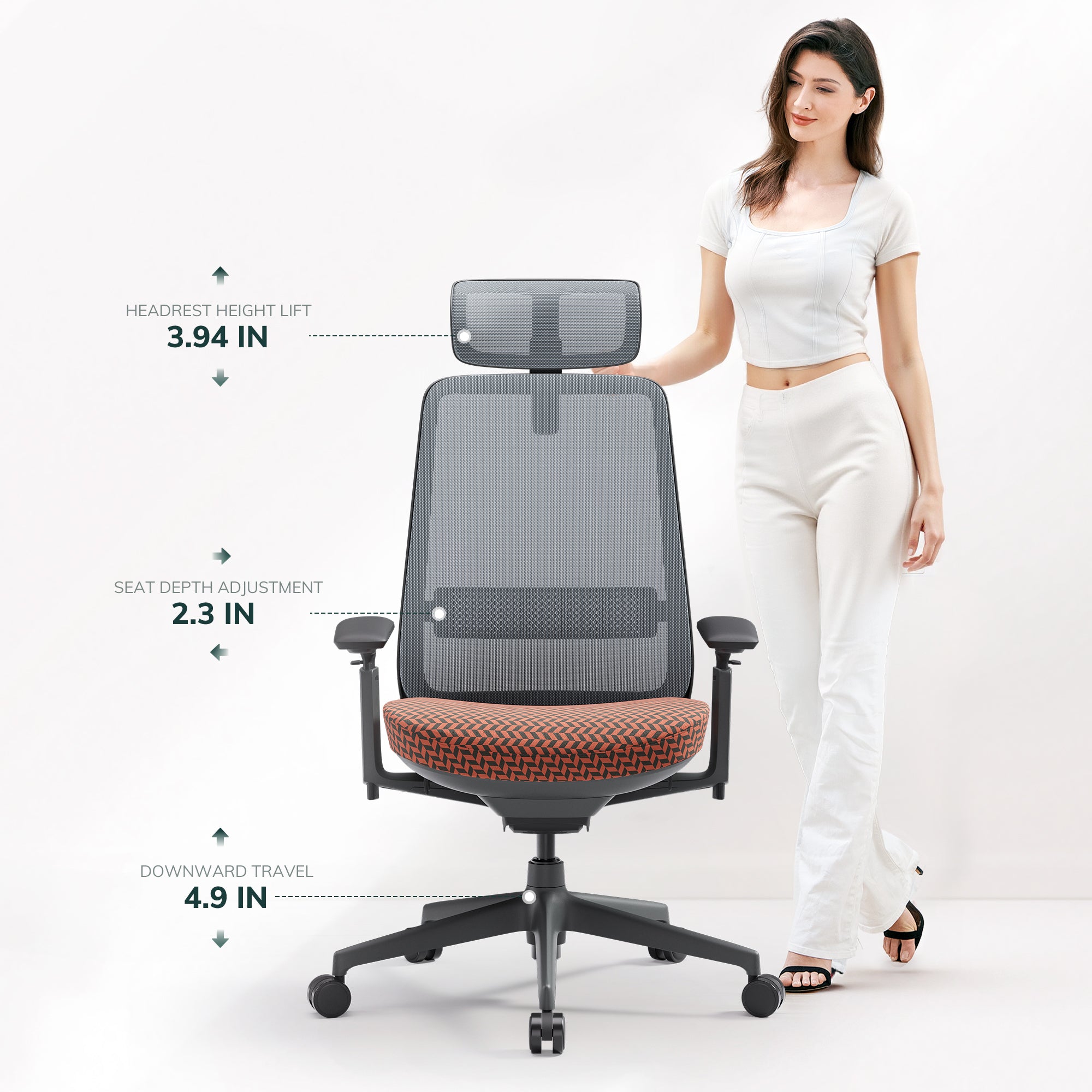COLAMY VELIA Ergonomischer Tech-Bürostuhl