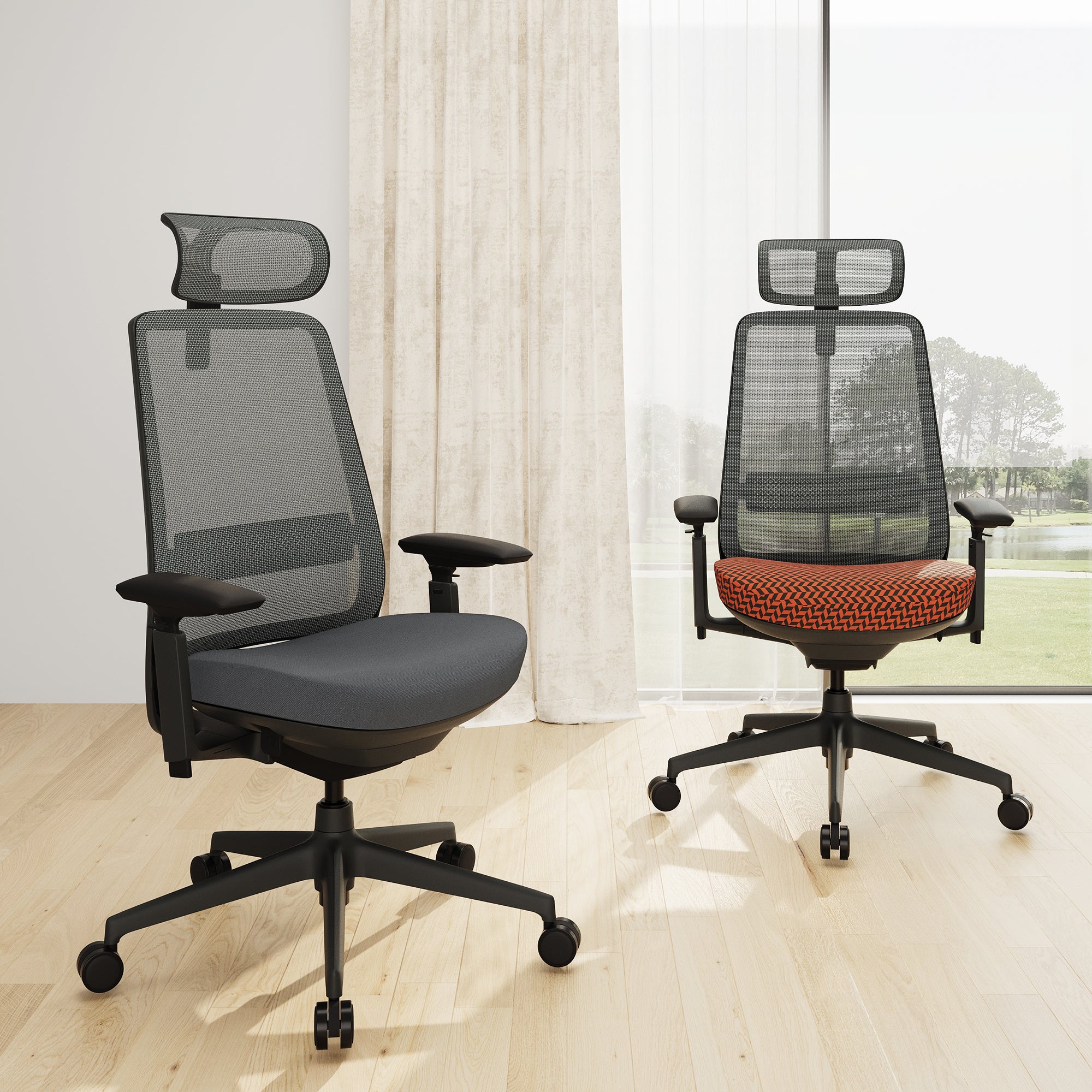 COLAMY VELIA Ergonomischer Tech-Bürostuhl