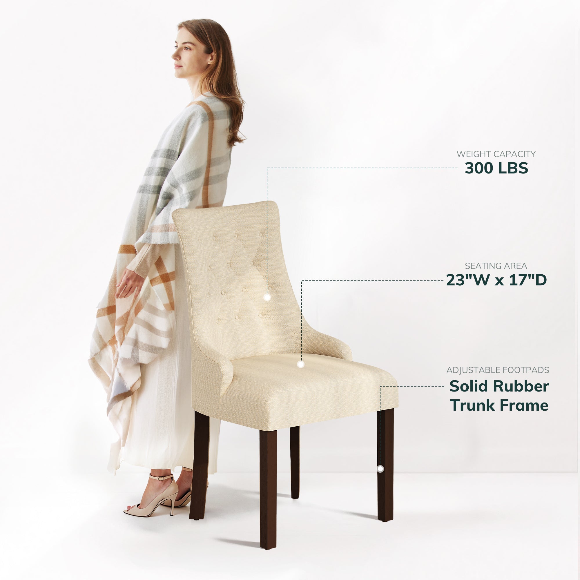 COLAMY SELENE Classic Elegance Dining Chair
