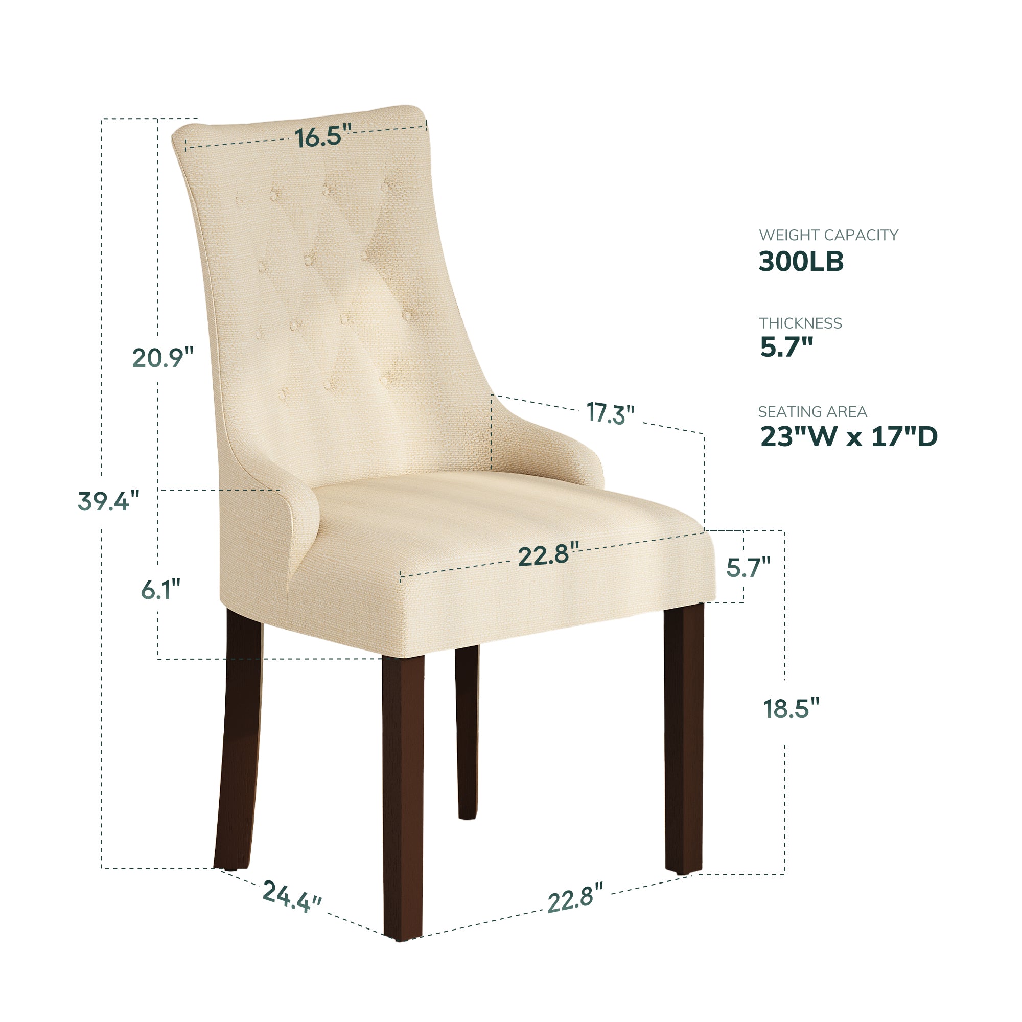 COLAMY SELENE Classic Elegance Dining Chair