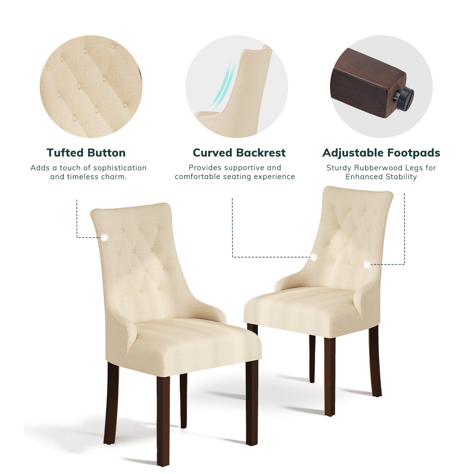 COLAMY SELENE Classic Elegance Dining Chair